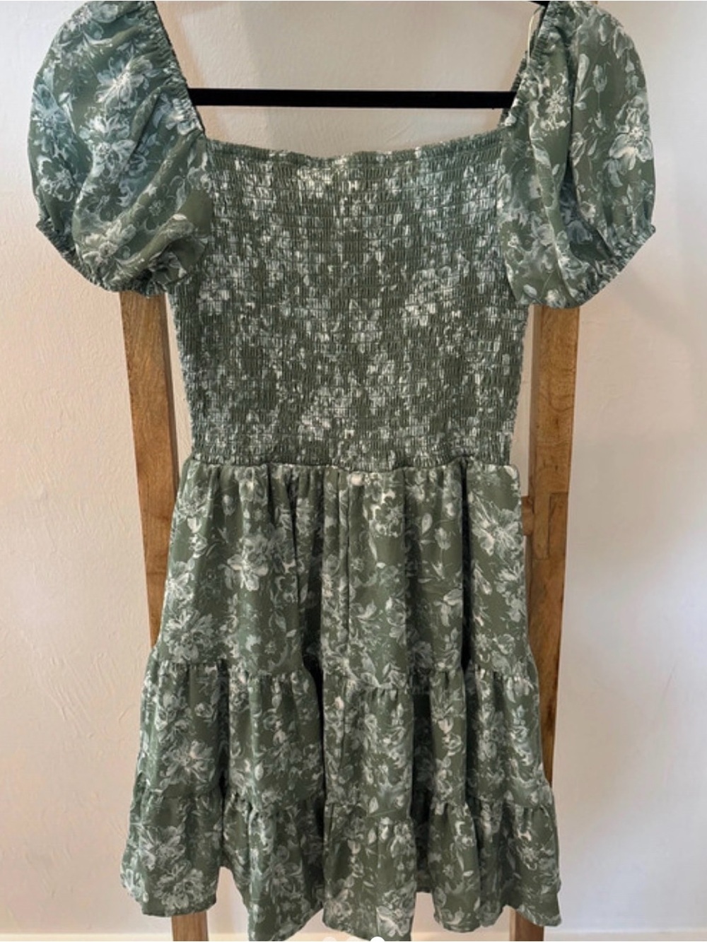 Altar'd State Sage Green Floral Midi Dress - Picture 3 of 3